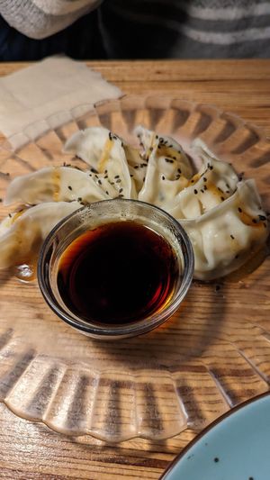 Gyozas at La Camelia Vegan Bar in Bilbao