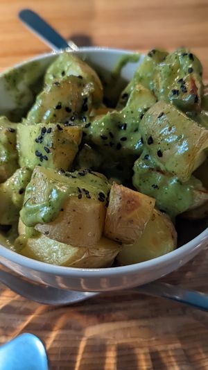 Bravas con mojo at La Camelia Vegan Bar in Bilbao