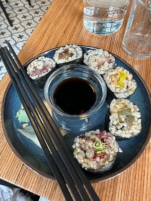 Sushi at La Camelia Vegan Bar in Bilbao