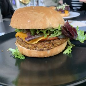  Vegan burger #Veganuary at La Camelia Vegan Bar in Bilbao
