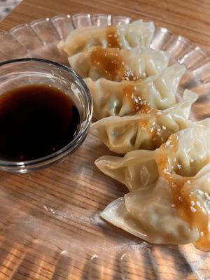 Gyozas  at La Camelia Vegan Bar in Bilbao