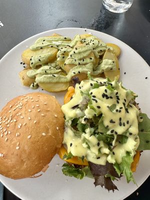 Burger la nueva   at La Camelia Vegan Bar in Bilbao