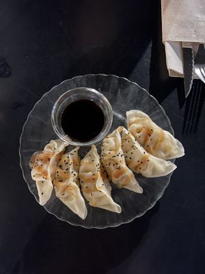 Gyozas veganas  at La Camelia Vegan Bar in Bilbao