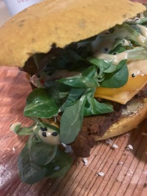 Seitan pitta at La Camelia Vegan Bar in Bilbao