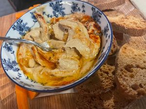 Hummus at La Camelia Vegan Bar in Bilbao