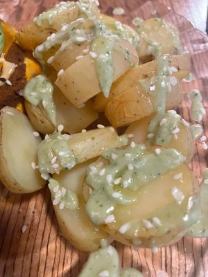 Baked potato at La Camelia Vegan Bar in Bilbao