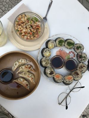 Try the GYOSAS  at La Camelia Vegan Bar in Bilbao