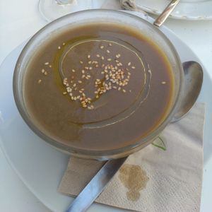 soup at La Camelia Vegan Bar in Bilbao