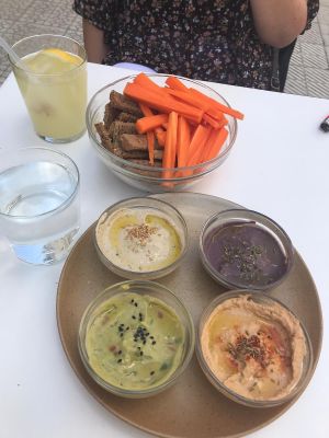 Salsas at La Camelia Vegan Bar in Bilbao