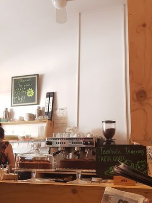 Indoors at La Camelia Vegan Bar in Bilbao