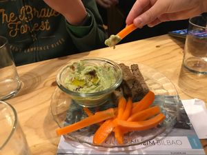Guacamole at La Camelia Vegan Bar in Bilbao