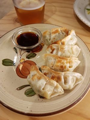 Gyoza at La Camelia Vegan Bar in Bilbao