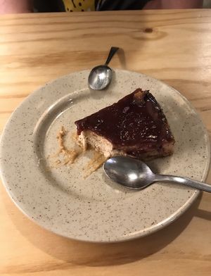 Very good cheesecake  at La Camelia Vegan Bar in Bilbao