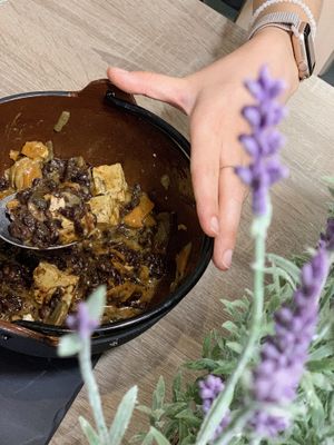 Curry at La Camelia Vegan Bar in Bilbao