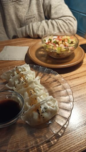 Gyozas at La Camelia Vegan Bar in Bilbao