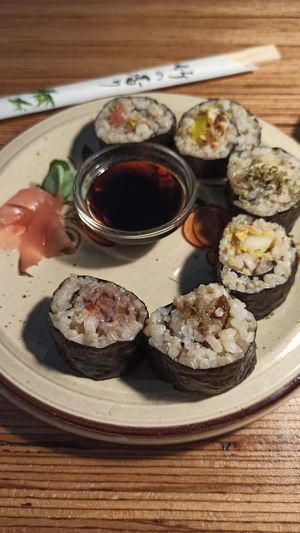 Makis at La Camelia Vegan Bar in Bilbao