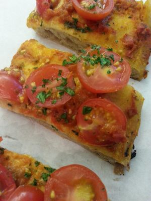 An other vegan pizza, this one is very spicy!! at Sugo Pizza Al Taglio - Aert van Nesstraat in Rotterdam