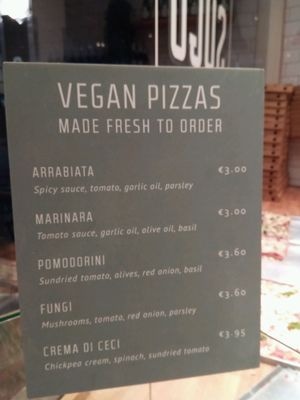 menu for vegan at Sugo Pizza Al Taglio - Aert van Nesstraat in Rotterdam
