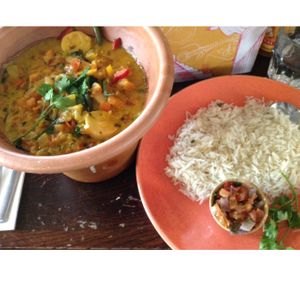 delicious vegan curry from las iguanas at Las Iguanas in Bath
