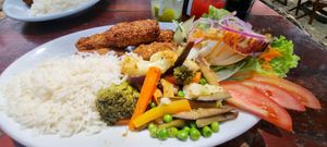 Falafel dish  at Cafe do Mar in Ilha Grande