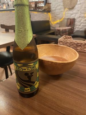 Pineapple beer served in a bowl  at Kilimanjaro in Heidelberg