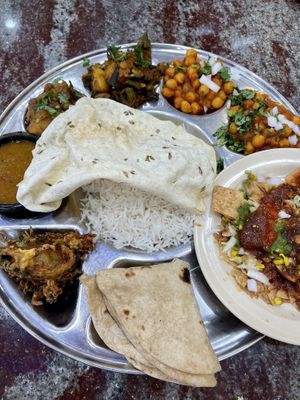 Vegi Thali Deluxe at Chat Patti in Decatur