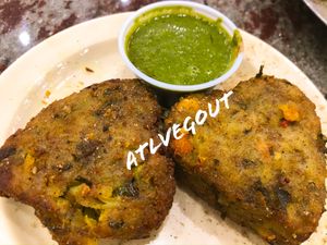 Veggie patty  at Chat Patti in Decatur