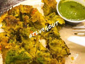 Veggie patty  at Chat Patti in Decatur