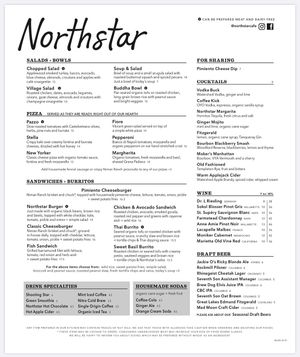 Menu at Northstar Cafe - Short North in Columbus