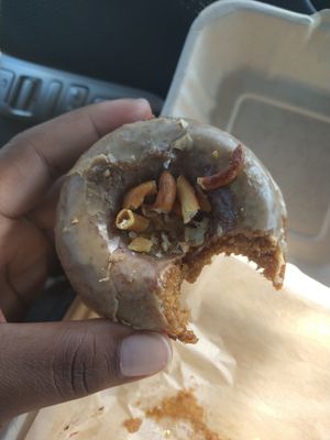 Salted caramel donut at Harmony Bakery in Baltimore