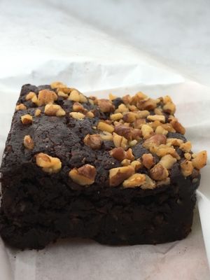 Vegan brownie at Harmony Bakery in Baltimore