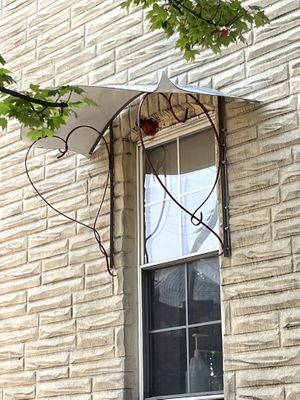 Their awning is cute   at Harmony Bakery in Baltimore
