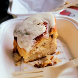cinnamon bun at Harmony Bakery in Baltimore