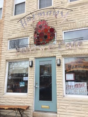 The front of the bakery at Harmony Bakery in Baltimore