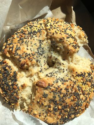 Everything bagel at Harmony Bakery in Baltimore