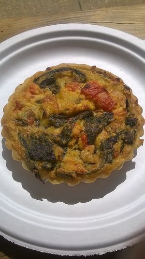 Vegan quiche at Harmony Bakery in Baltimore