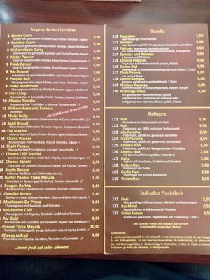 Karte 02/2020 at Raja Rani in Heidelberg