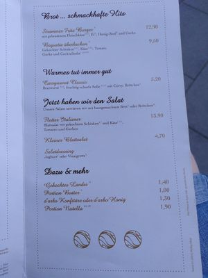 Rest der Speisekarte... Vielleicht Salat? at Laib und Leben in Heidelberg