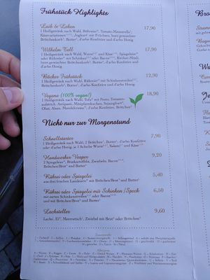 Speisekarte (eine vegane Option) at Laib und Leben in Heidelberg
