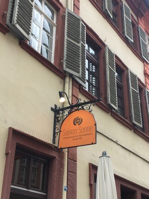 the sign  at Saigon Sonne in Heidelberg