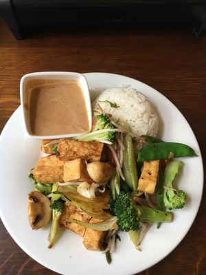 dish 218 with peanut sauce instead of yellow coconut sauce at Saigon Sonne in Heidelberg