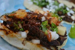 ";Pastor"; con piña at Vegan Pa' Cá' in Mexico City