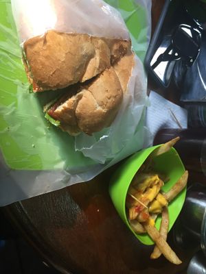 Pastor torta  at Vegan Pa' Cá' in Mexico City