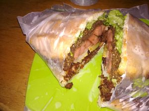 Torta con chorizo at Vegan Pa' Cá' in Mexico City