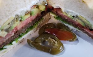 Torta de Milanesa at Vegan Pa' Cá' in Mexico City