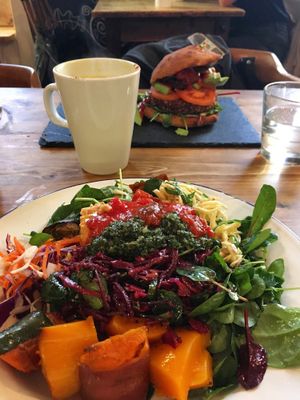 Vegan Salad & Burger. ?  at Beyond the Kale in Bath