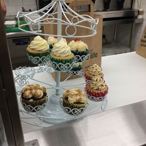 Selection of vegan cupcakes. at VBites - Holland & Barrett in Chester