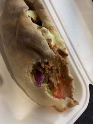 Dinner style kebab in a pitta at VBites - Holland & Barrett in Chester