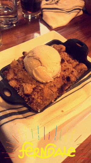 Apple Cobbler at GreenSpace Cafe in Ferndale