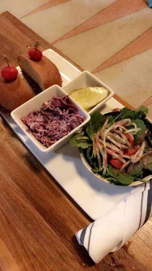 Jack Fruit BBQ sandwhich  at GreenSpace Cafe in Ferndale